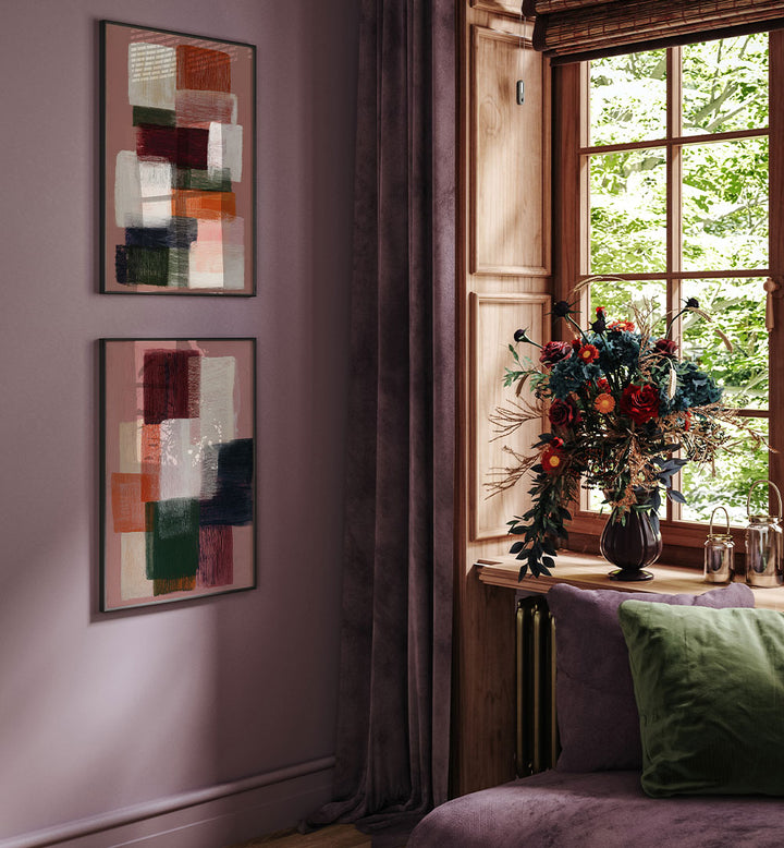 CLAYTONE COMPOSITION , SET OF 2 PAINTINGS