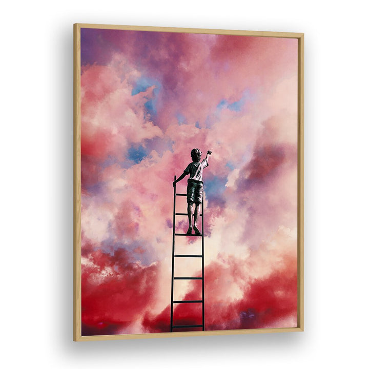 Elevate your space with CLOUD PAINTER, SURREAL ART PRINTS featuring vibrant clouds and imaginative themes by Taudalpoi.