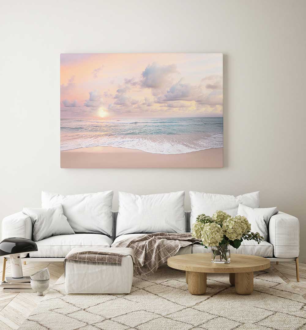 CLOUDY SUNSET , BEACH PAINTINGS