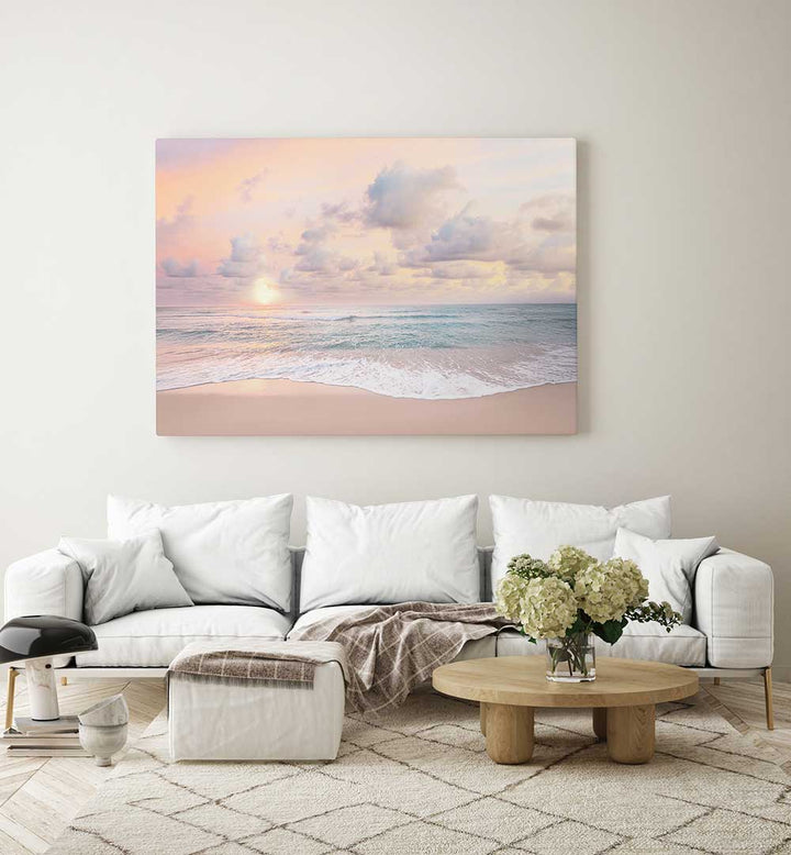 CLOUDY SUNSET , BEACH PAINTINGS