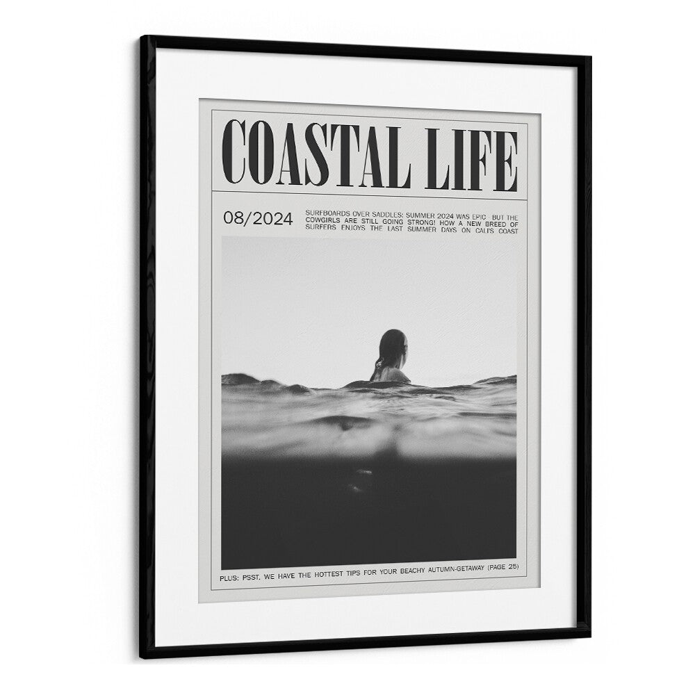 Coastal Life Iv Beach Prints Coastal Wall Art in Black Frame With Mount