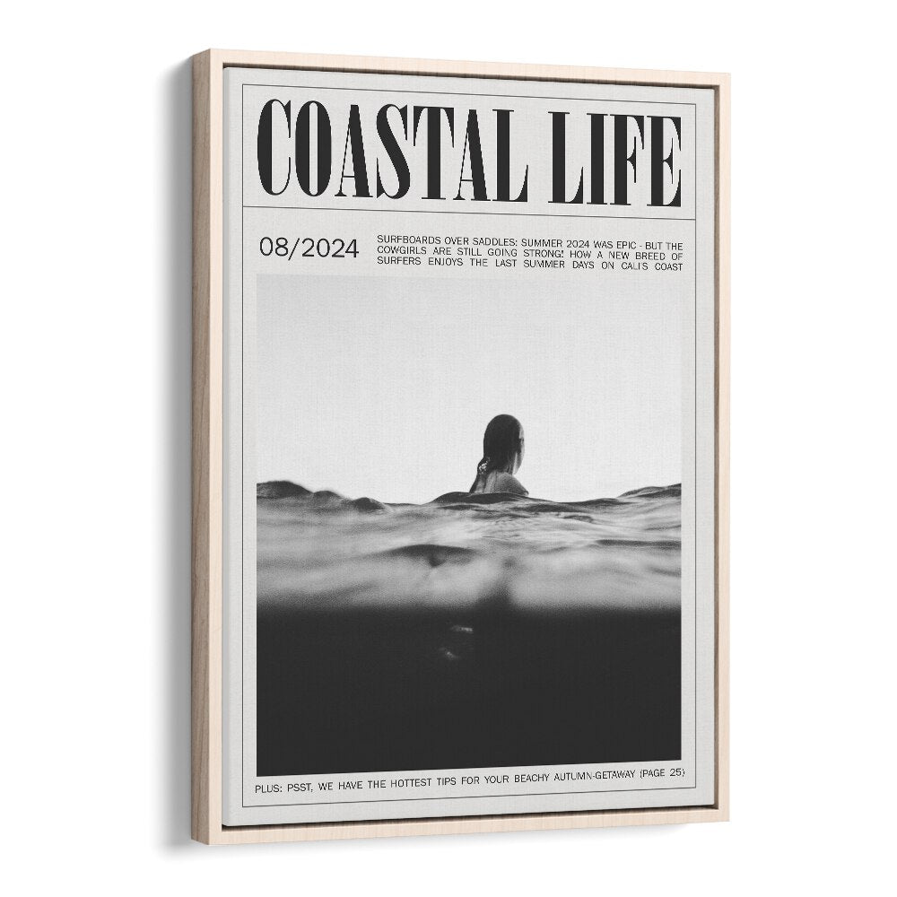 Coastal Life Iv Beach Prints Coastal Wall Art in Oak Wood Floater Frame