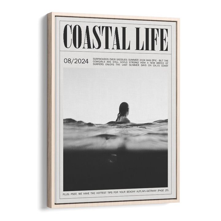 Coastal Life Iv Beach Prints Coastal Wall Art in Oak Wood Floater Frame