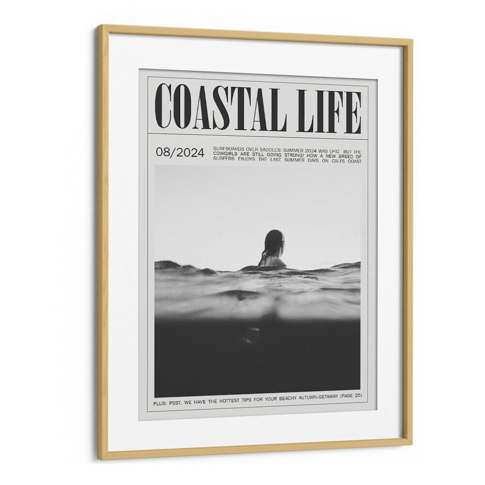 Coastal Life Iv Beach Prints Coastal Wall Art in Oak Wood Frame With Mount
