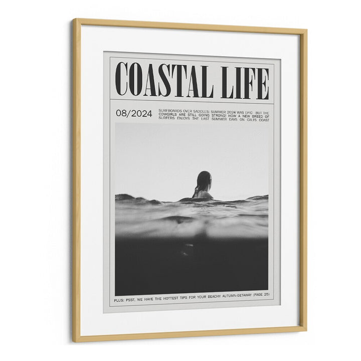 Coastal Life Iv Beach Prints Coastal Wall Art in Oak Wood Frame With Mount