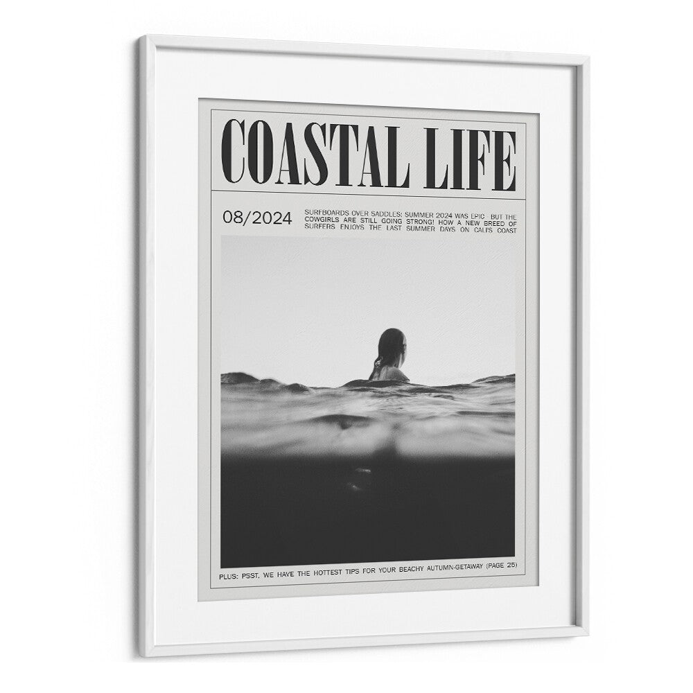 Coastal Life Iv Beach Prints Coastal Wall Art in White Frame With Mount