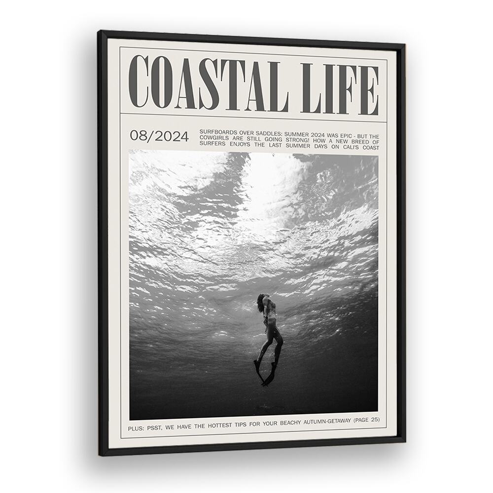 Coastal Life i Beach Prints Coastal Wall Art in Black Plain Frame