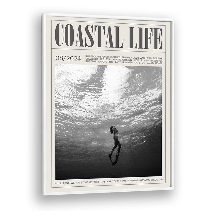 Coastal Life i Beach Prints Coastal Wall Art in White Plain Frame