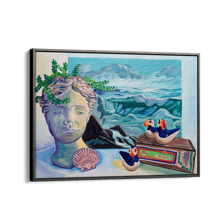 Coastal Still Life By Key And Sea Creative Art Print in Black Floater Frame