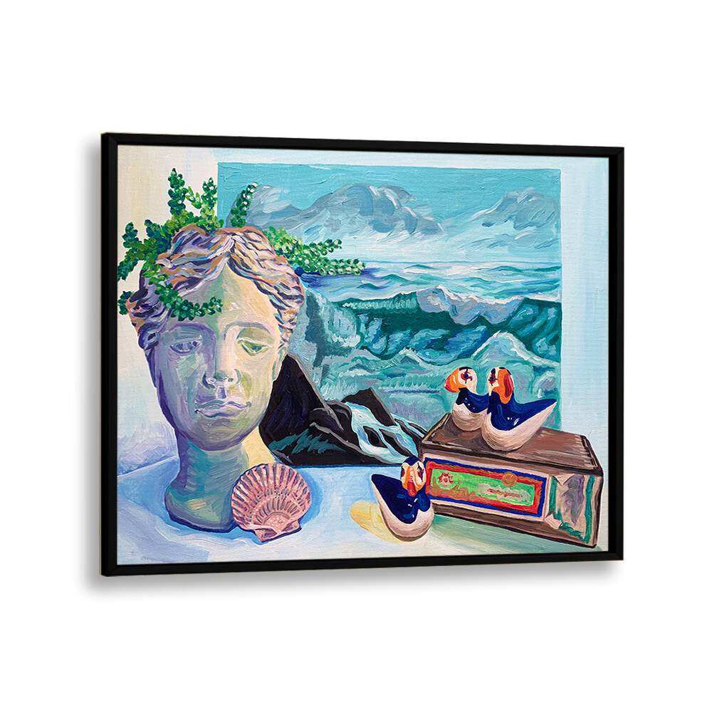 Coastal Still Life By Key And Sea Creative Art Print in Black Plain Frame