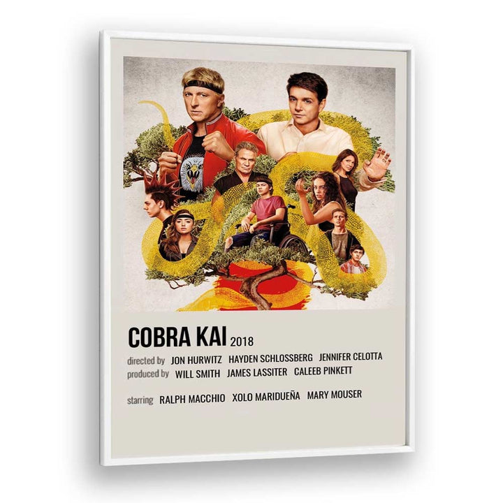 Cobra Kai 2018 Movie Posters in White Plain Frame