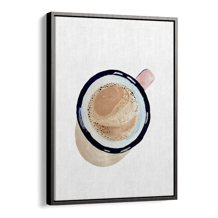 Coffee By Key And Sea Creative Bar and Cafe Art in Black Floater Frame