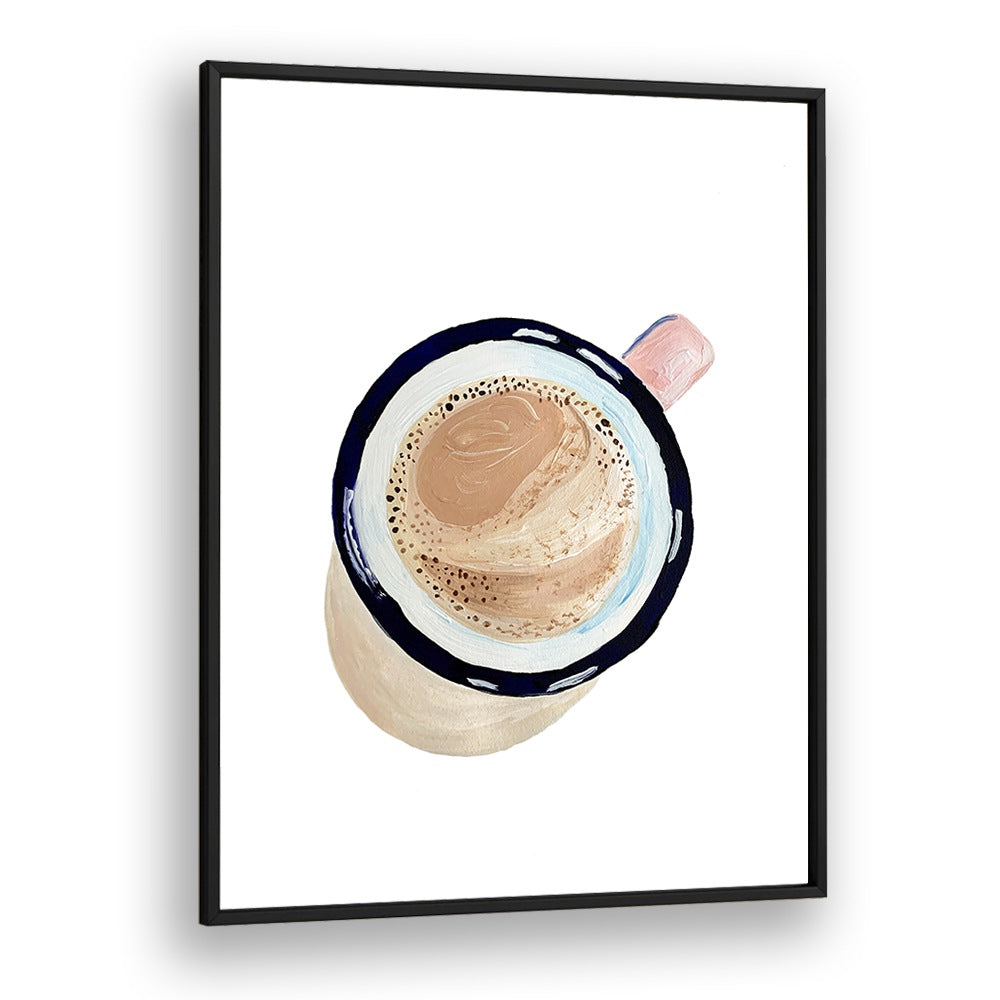 Coffee By Key And Sea Creative Bar and Cafe Art in Black Plain Frame