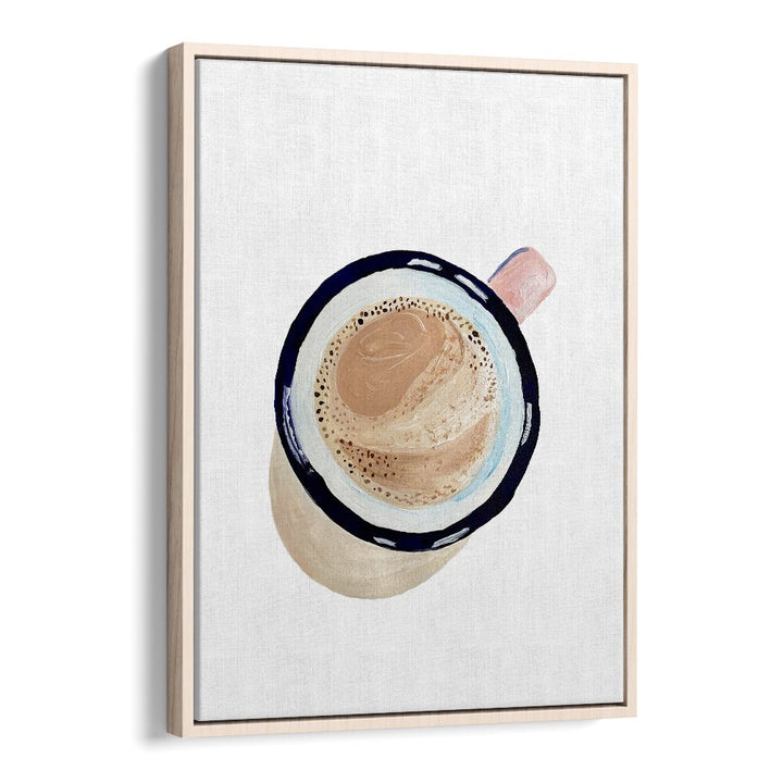 Coffee By Key And Sea Creative Bar and Cafe Art in Oak Wood Floater Frame