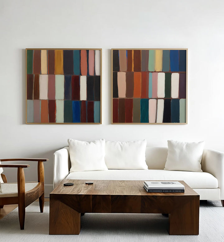 COLORFIELD LIVING, SET OF 2 PAINTINGS