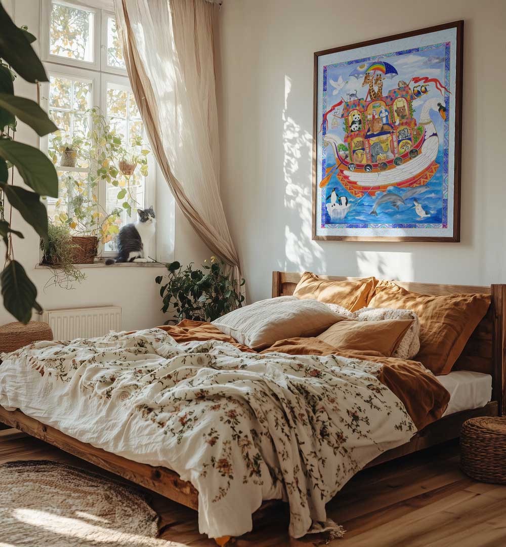 COLORFUL ARK VOYAGE , KIDS ROOM PAINTINGS