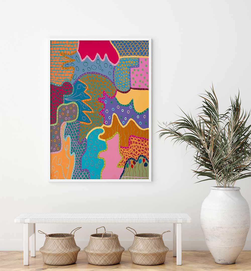 COLOUR WARMS THE SOUL , PATTERN ART PRINTS