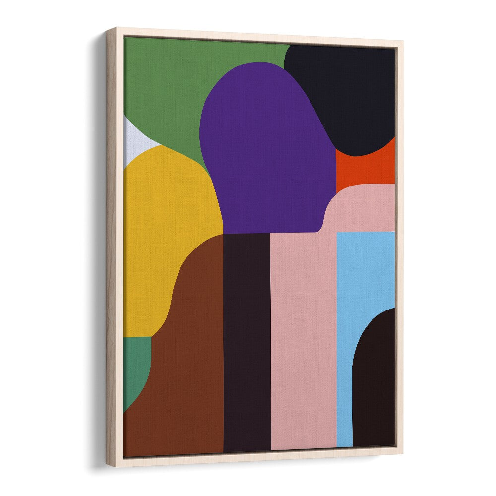 Colour Moods Abstract Paintings Abstract Art Prints in Oak Wood Floater Frame