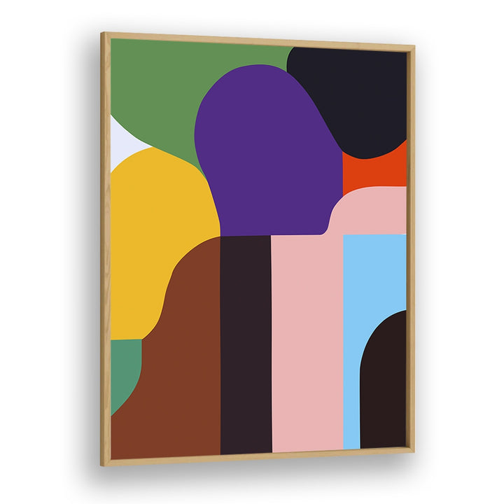 Colour Moods Abstract Paintings Abstract Art Prints in Oak Wood Plain Frame