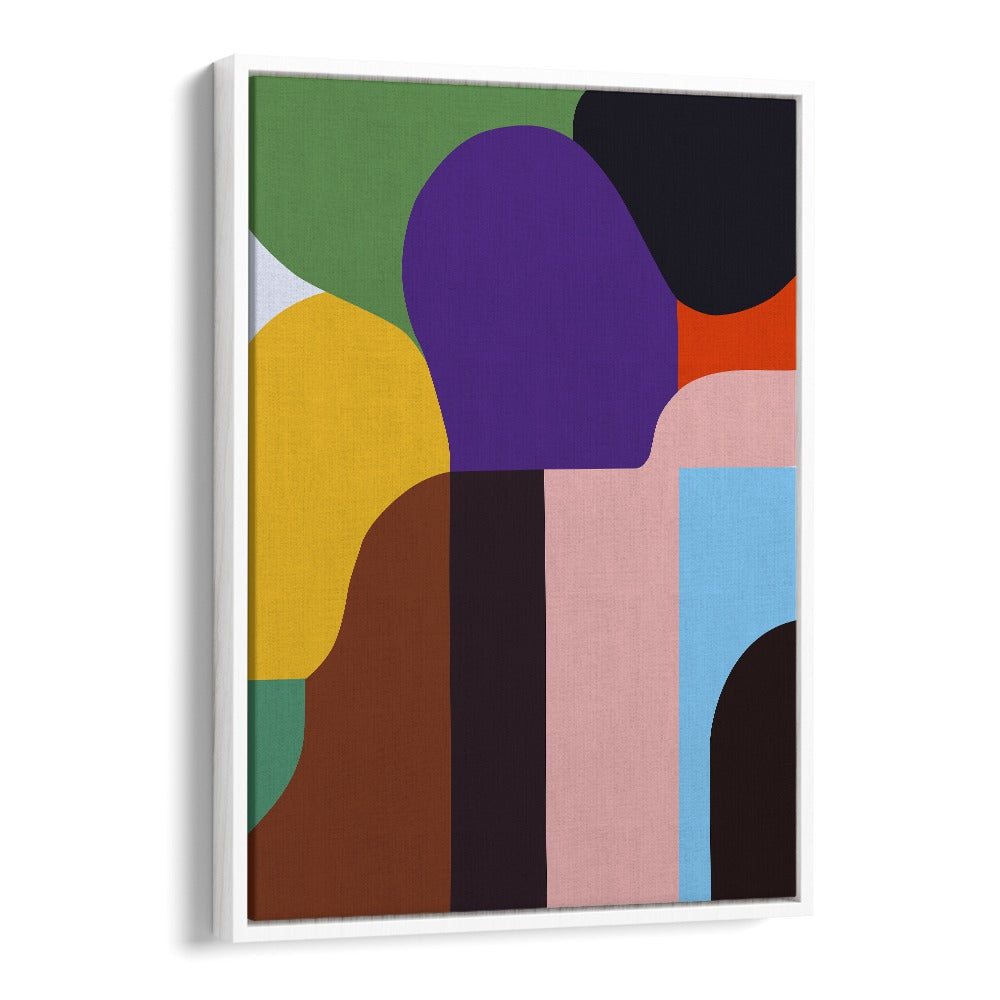 Colour Moods Abstract Paintings Abstract Art Prints in White Floater Frame