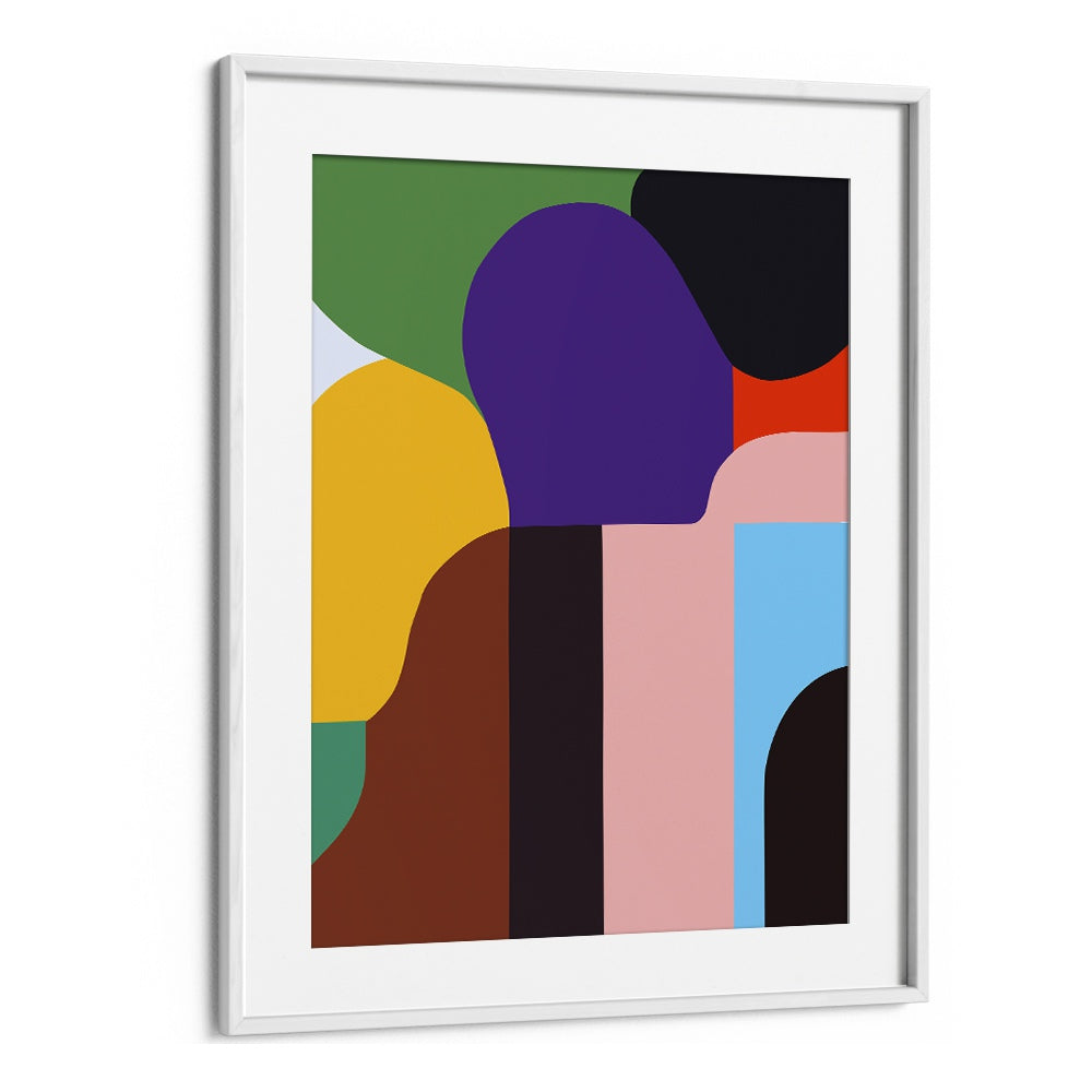 Colour Moods Abstract Paintings Abstract Art Prints in White Frame With Mount