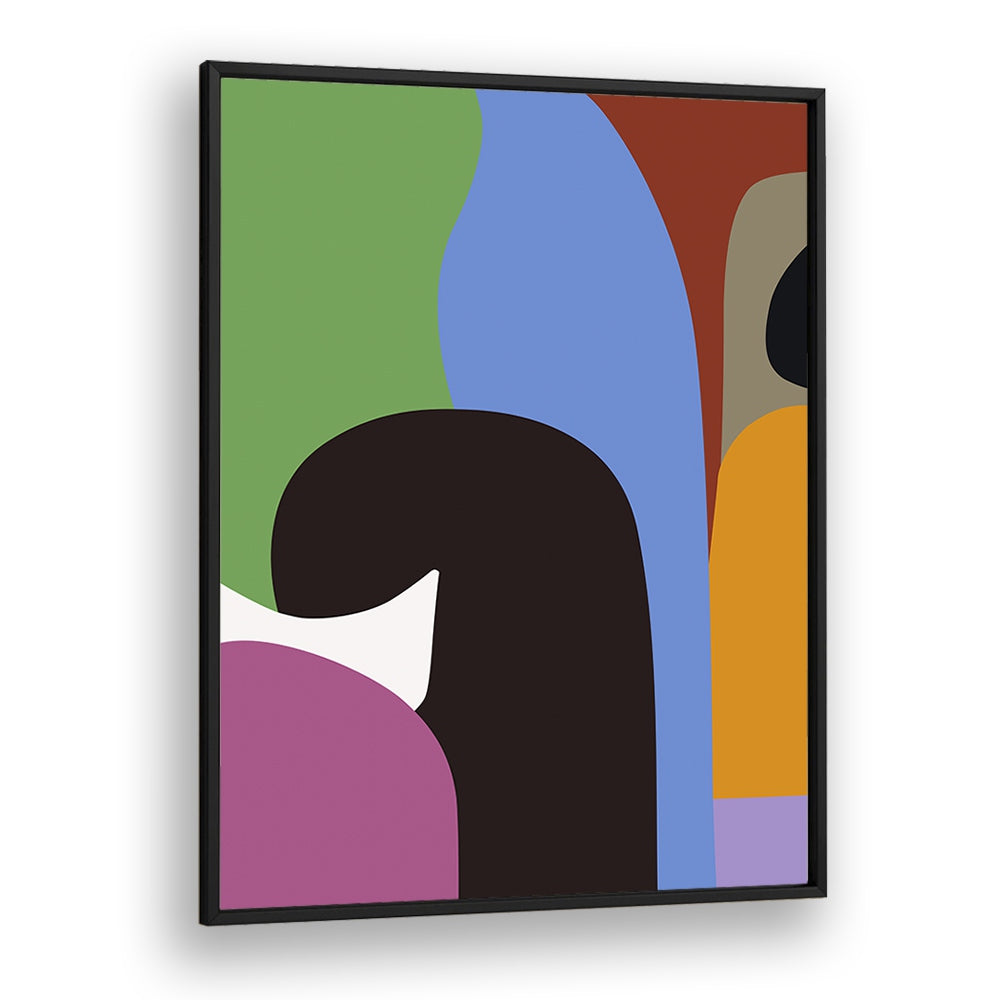 Colour Moods I Abstract Paintings Abstract Art Prints in Black Plain Frame