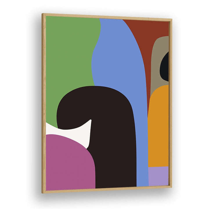 Colour Moods I Abstract Paintings Abstract Art Prints in Oak Wood Plain Frame