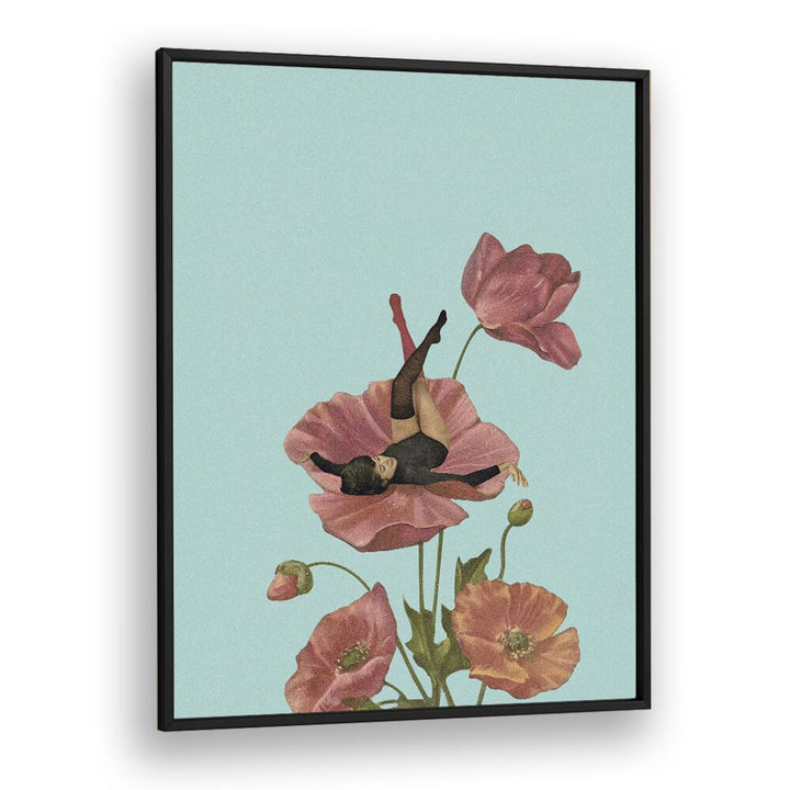 Colourful Dreamer by Maarten Leon Women Illustrations paintings in Black Plain Frame