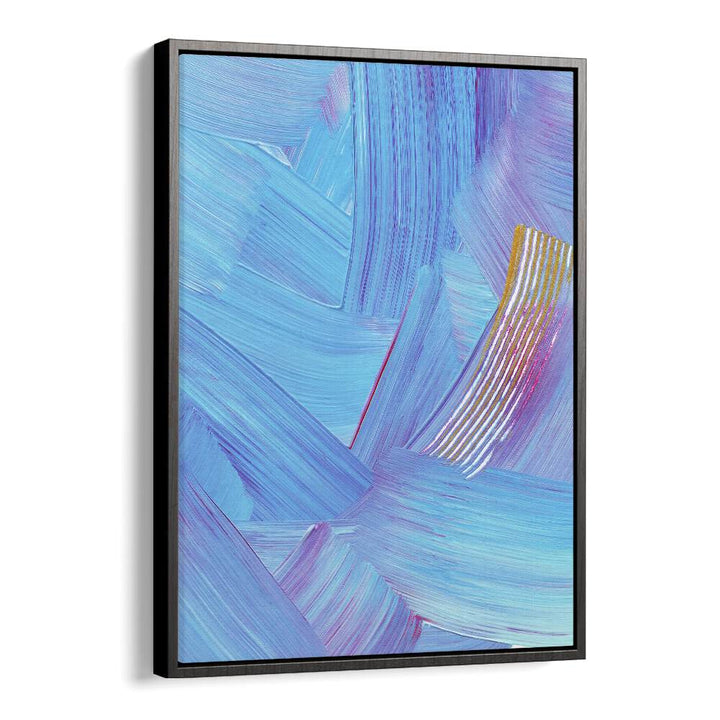 Colourful Strokes by Uplus Me Studio Abstract Art Abstract Paintings in Black Floater Frame