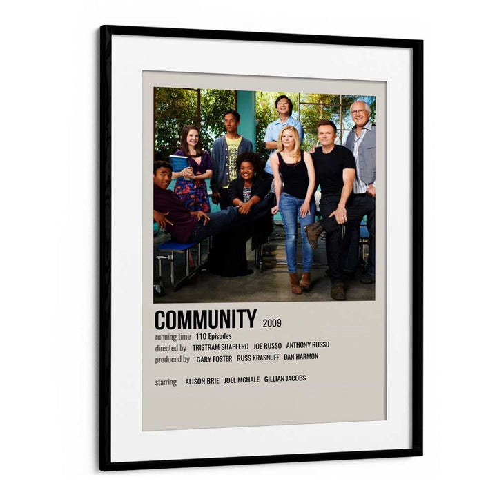 Community 2009 Movie Posters in Black Frame With Mount