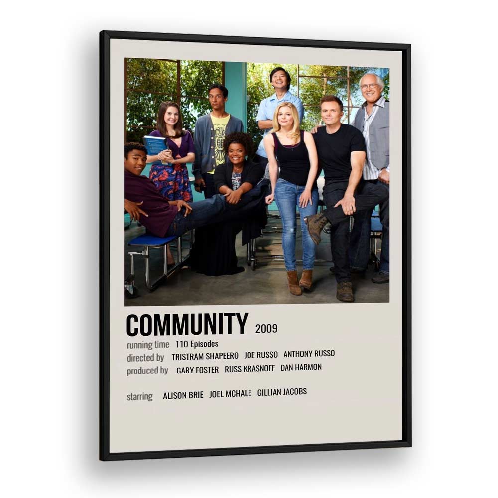 Community 2009 Movie Posters in Black Plain Frame