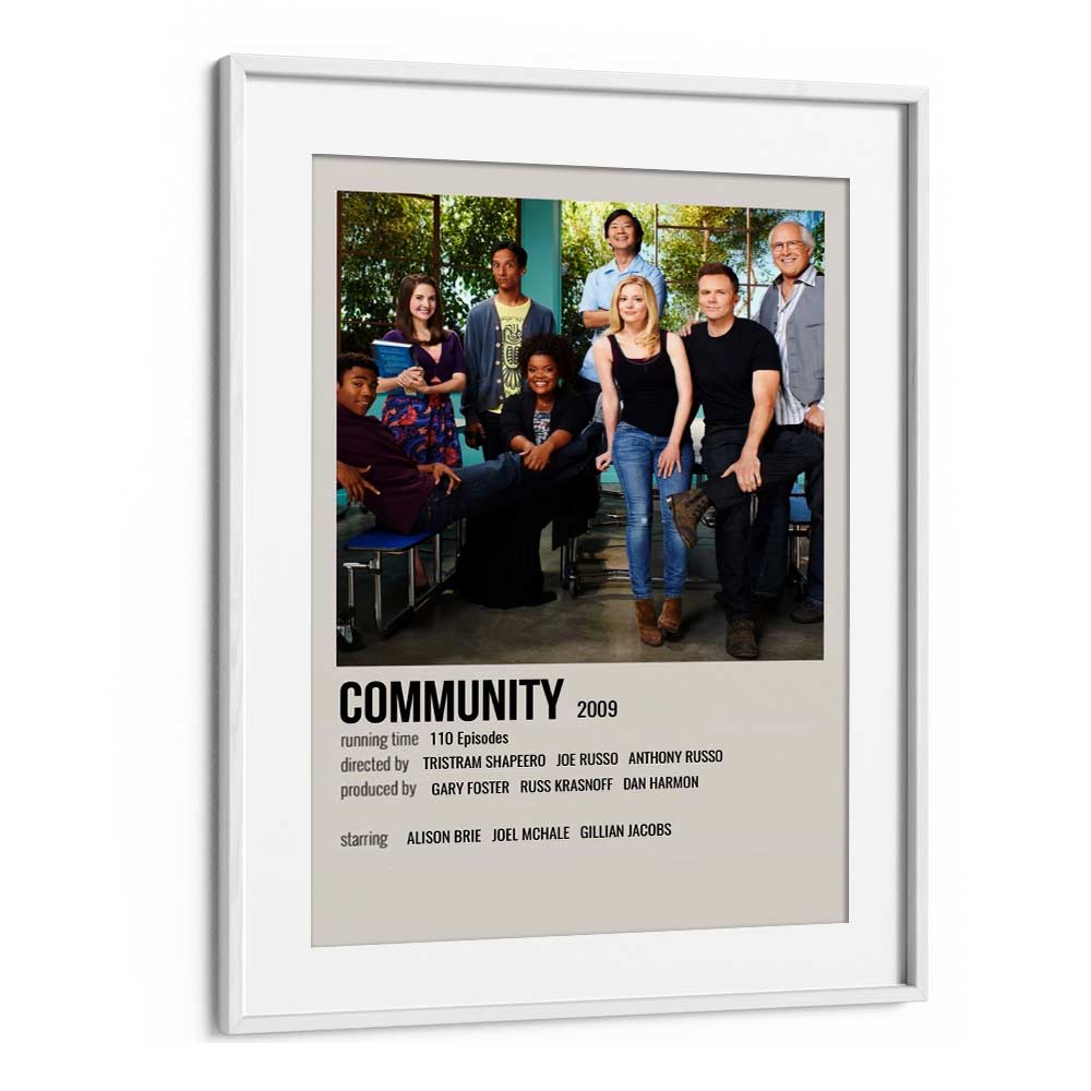 Community 2009 Movie Posters in White Frame With Mount