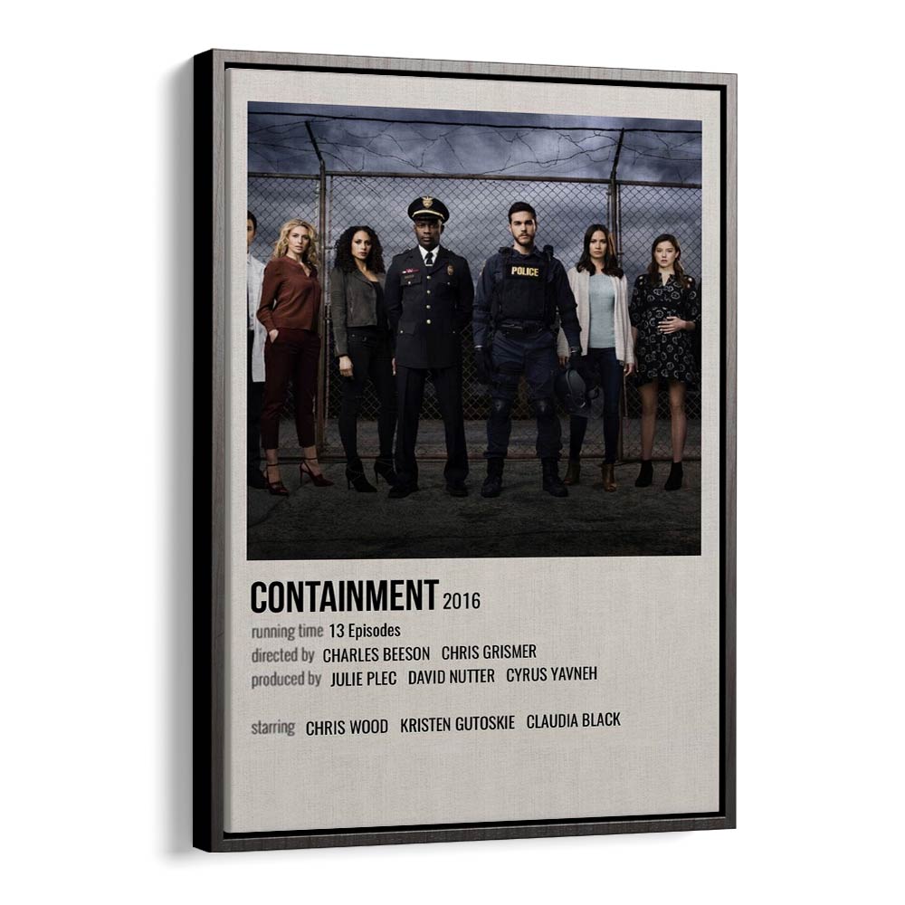 Containment 2016 Movie Posters in Black Floater Frame