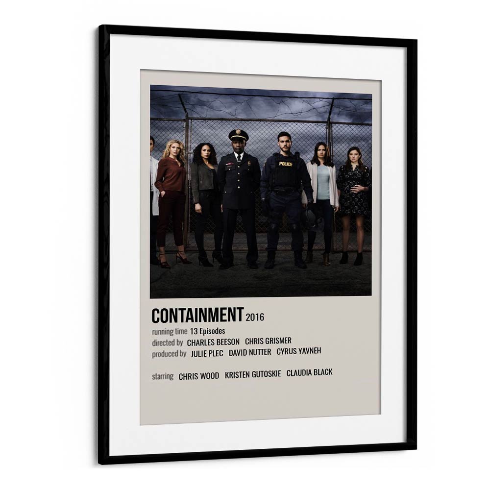 Containment 2016 Movie Posters in Black Frame With Mount