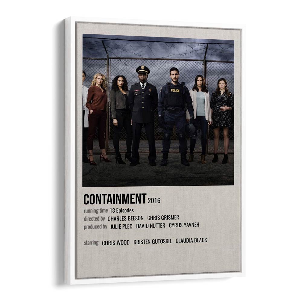 Containment 2016 Movie Posters in White Floater Frame