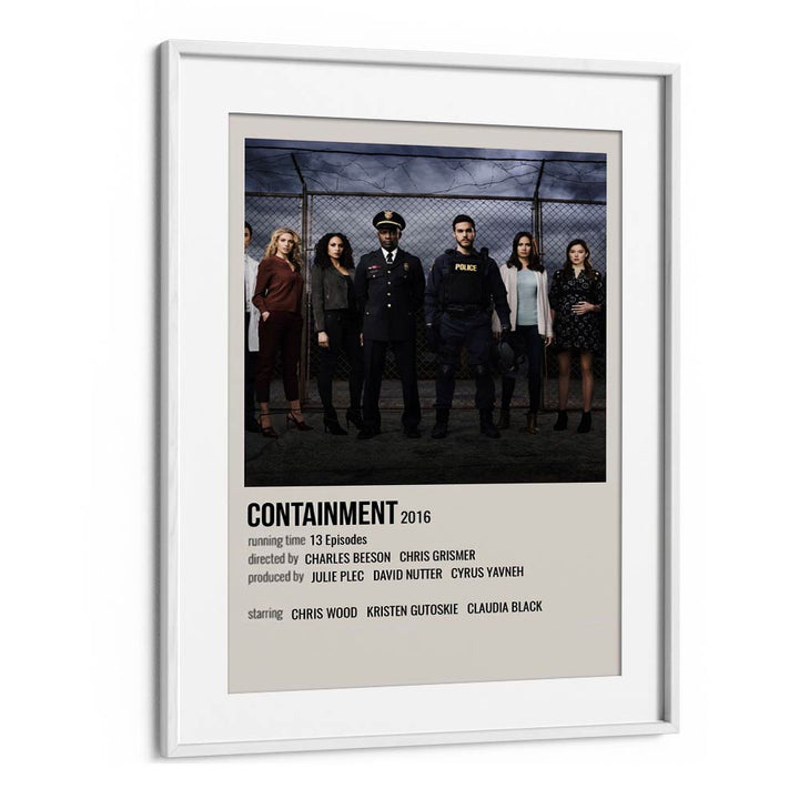 Containment 2016 Movie Posters in White Frame With Mount