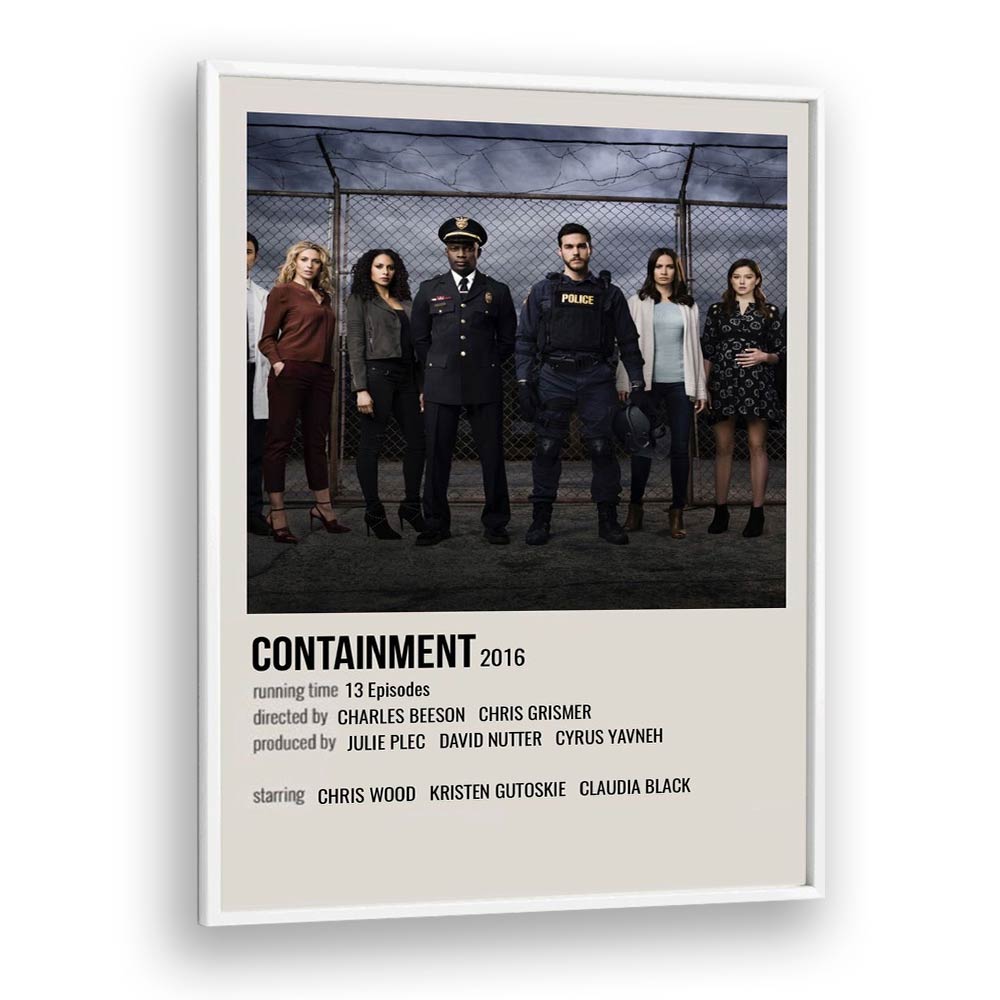 Containment 2016 Movie Posters in White Plain Frame