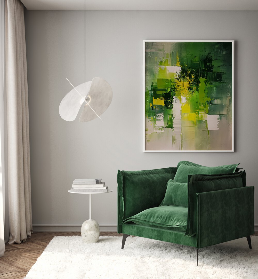 CONTEMPORART - MATCHA II , ABSTRACT PAINTINGS