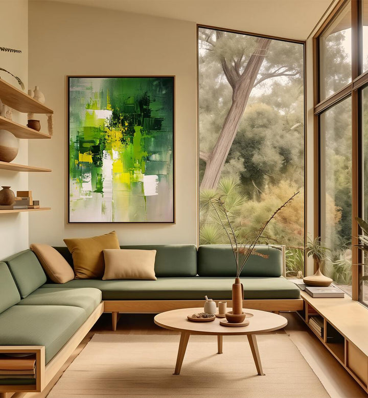 CONTEMPORART - MATCHA II , ABSTRACT PAINTINGS
