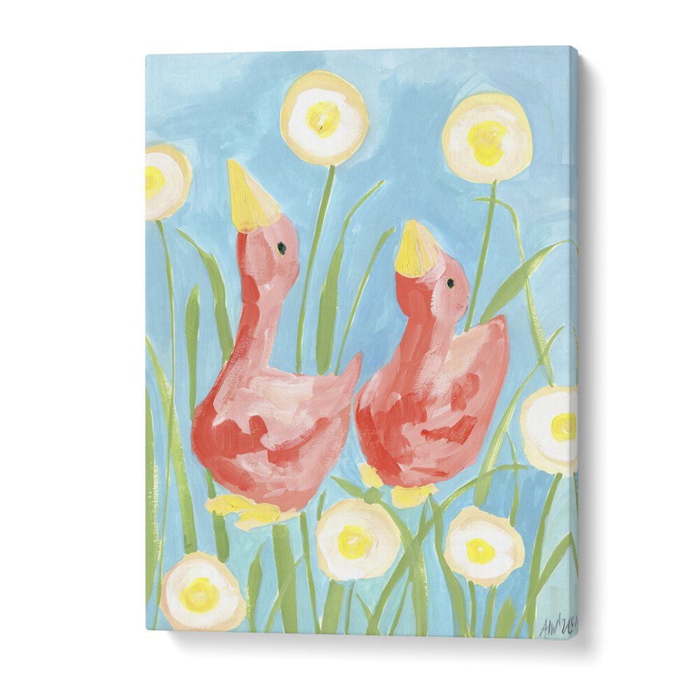 Coral Gees In The Garden By Ania Zwara Kids Room Paintings Kids Room Wallart in Gallery Wrap