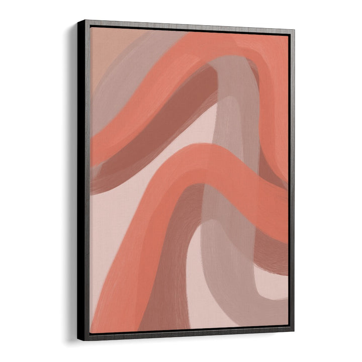 Coral III by yopie studio abstract art paintings in Black Floater Frame