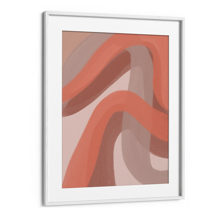 Coral III by yopie studio abstract art paintings in White Frame With Mount