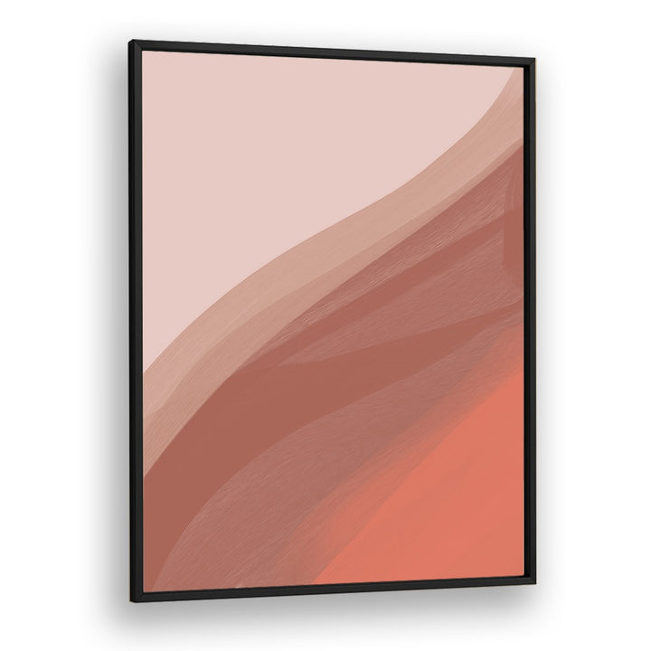 Coral IV by yopie studio abstract art paintings in Black Plain Frame