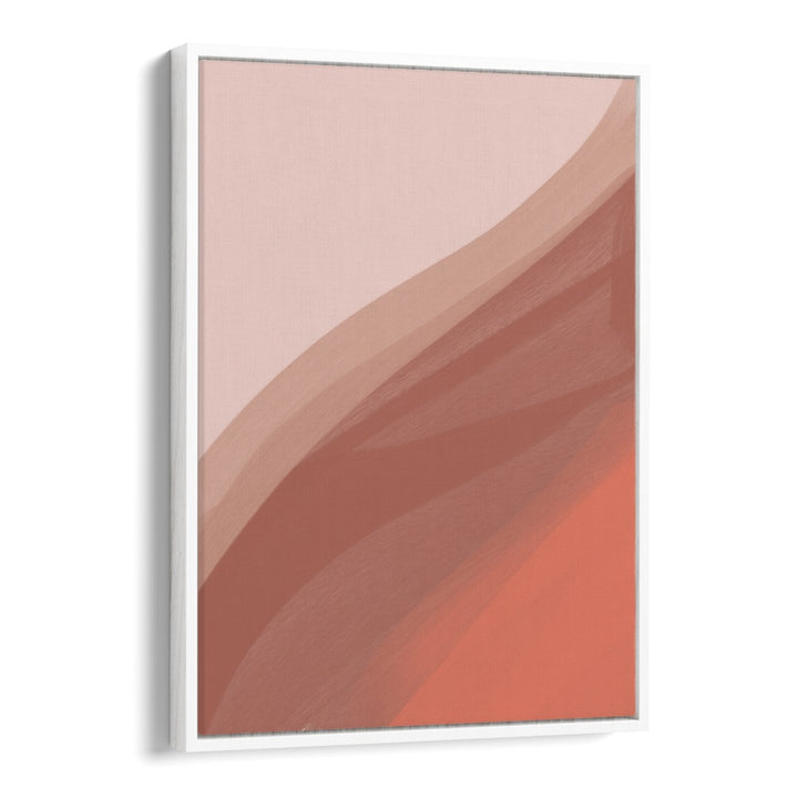 Coral IV by yopie studio abstract art paintings in White Floater Frame