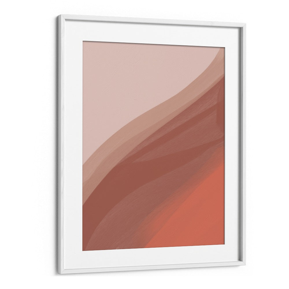 Coral IV by yopie studio abstract art paintings in White Frame With Mount