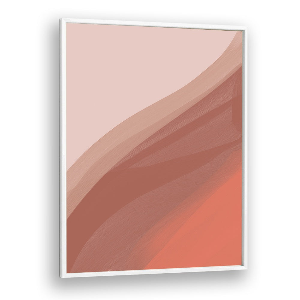 Coral IV by yopie studio abstract art paintings in White Plain Frame