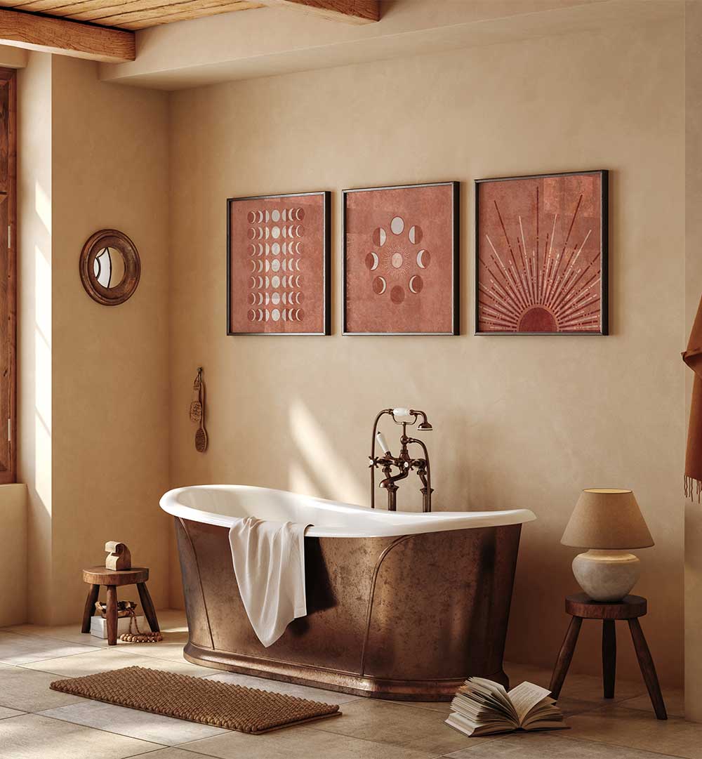 COSMIC DAWN , SET OF 3 PAINTINGS