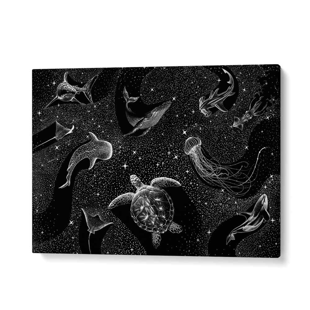 Cosmic Ocean Black Version By Aliriza Cakir Surreal Paintings Surreal Art in Gallery Wrap