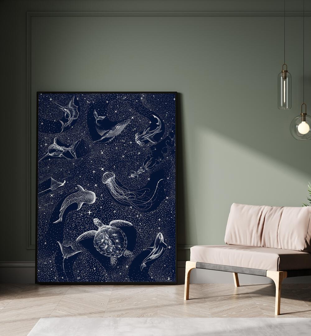 Explore the depths of imagination with COSMIC OCEAN II, SURREAL ART PRINTS by Aliriza Çakir, perfect for modern decor.