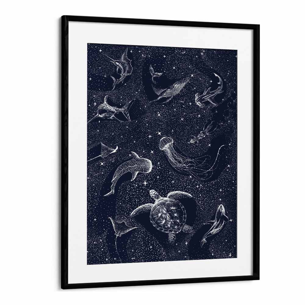 Explore the depths of imagination with COSMIC OCEAN II, SURREAL ART PRINTS by Aliriza Çakir, framed for your space.